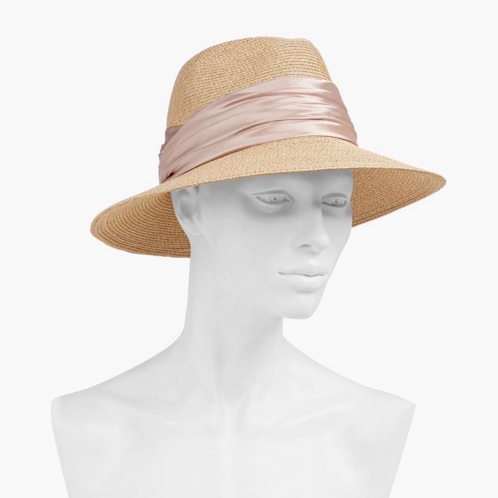 Eugenia Kim Courtney Trimmed Satin Sunhat ***NWT***